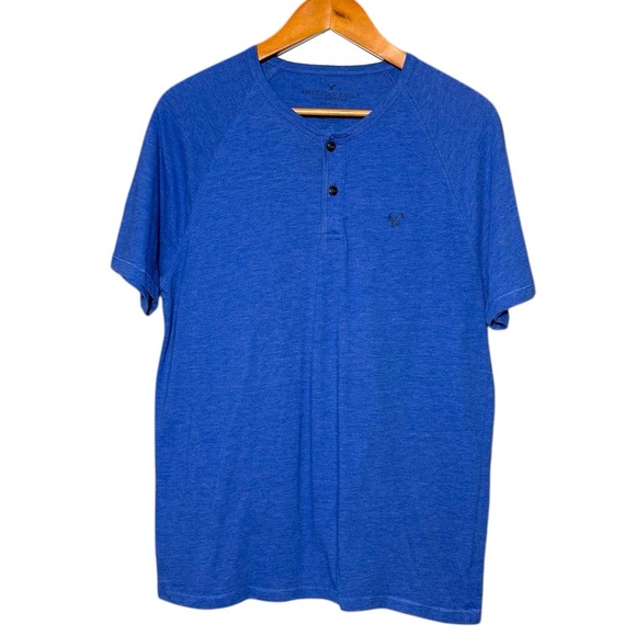 American Eagle Legend T Classic Fit Blue Shirt Mens Size Large Logo - Picture 1 of 9